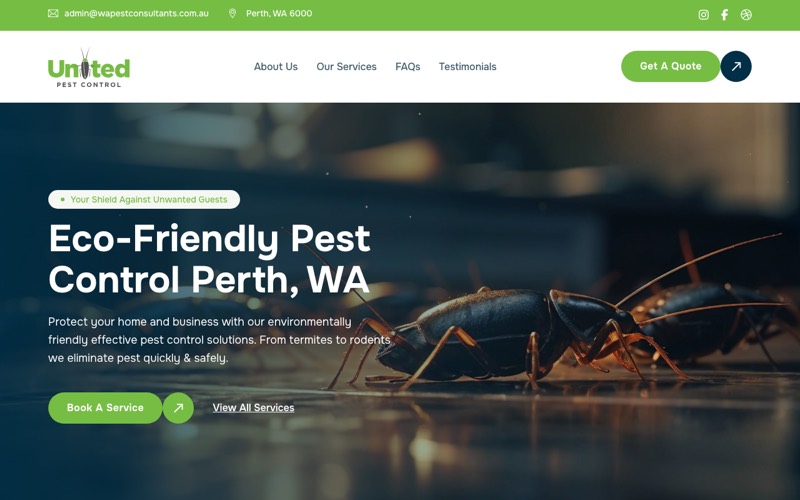 United Pest Control website